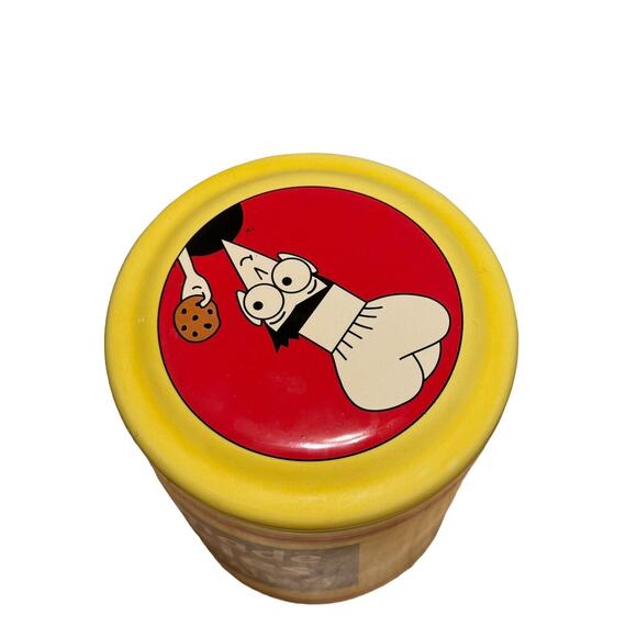 Homemade Cookies for Dummies Ceramic Cookie Jar Yellow & Red Canister - Picture 5 of 8